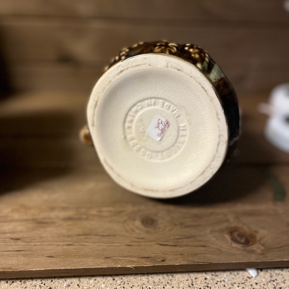 Harvest Goods vintage ceramic green and brown 5 inch pitcher - Picture 10 of 10